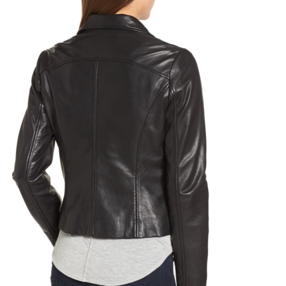 Halogen | Moto Leather Jacket - Picture 6 of 7